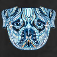 Cool Ethnic Trippy Pug Dog Face Cool Comfort Performance Bucket Hat