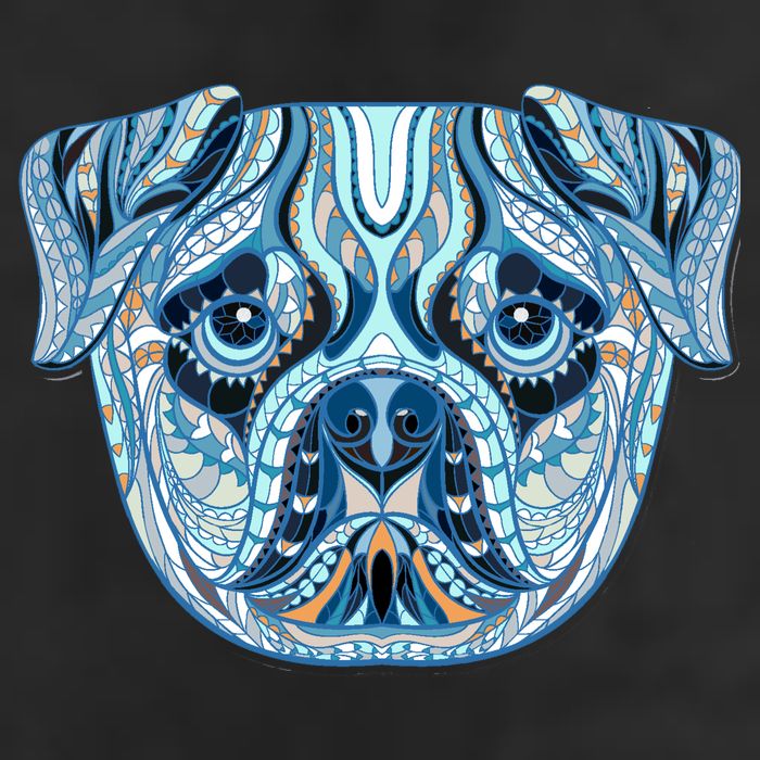 Cool Ethnic Trippy Pug Dog Face Cool Comfort Performance Bucket Hat
