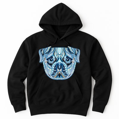 Cool Ethnic Trippy Pug Dog Face Hoodie