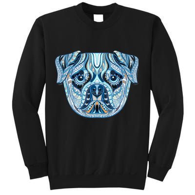 Cool Ethnic Trippy Pug Dog Face Sweatshirt