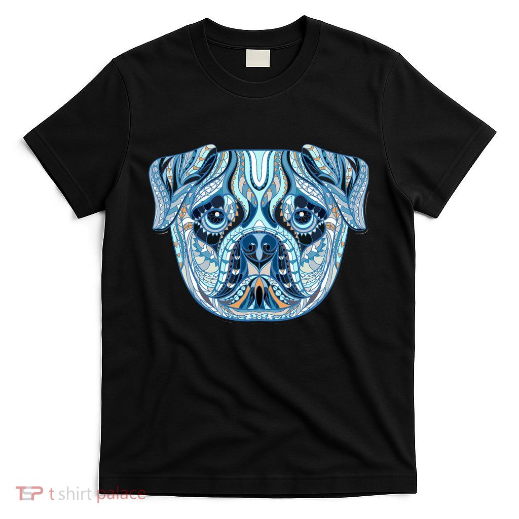 Cool Ethnic Trippy Pug Dog Face T-Shirt