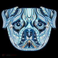 Cool Ethnic Trippy Pug Dog Face 16 in Basic Backpack