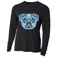 Cool Ethnic Trippy Pug Dog Face Cooling Performance Long Sleeve Crew