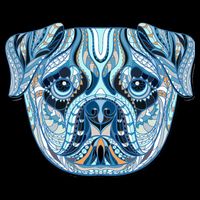 Cool Ethnic Trippy Pug Dog Face Cooling Performance Long Sleeve Crew