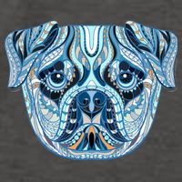 Cool Ethnic Trippy Pug Dog Face Vector Backpack