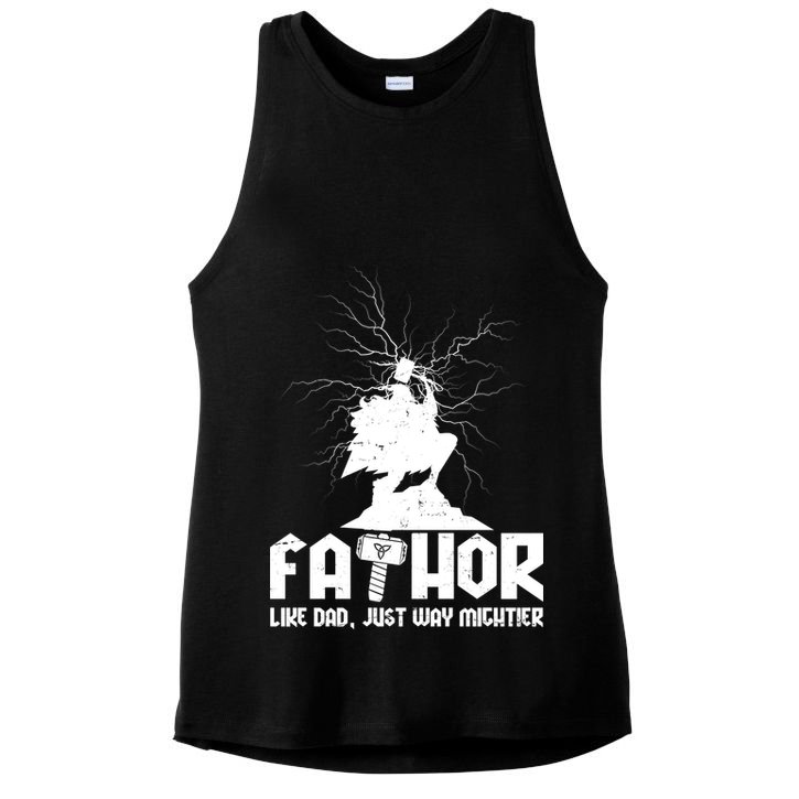 Cool Father's Day Mighty FATHOR  Ladies PosiCharge Tri-Blend Wicking Tank