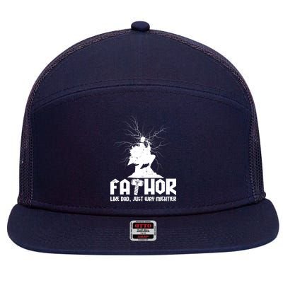 Cool Father's Day Mighty FATHOR  7 Panel Mesh Trucker Snapback Hat