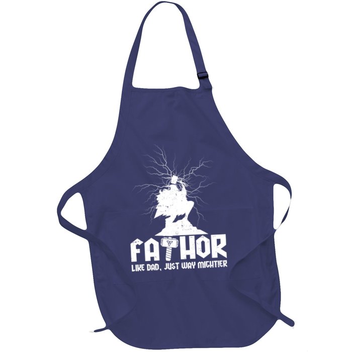 Cool Father's Day Mighty FATHOR  Full-Length Apron With Pockets