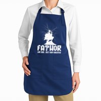 Cool Father's Day Mighty FATHOR  Full-Length Apron With Pockets