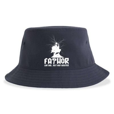 Cool Father's Day Mighty FATHOR  Sustainable Bucket Hat