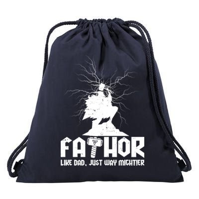 Cool Father's Day Mighty FATHOR  Drawstring Bag