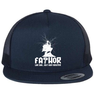 Cool Father's Day Mighty FATHOR  Flat Bill Trucker Hat