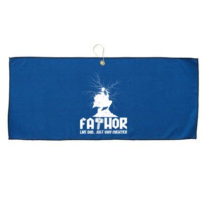 Cool Father's Day Mighty FATHOR  Large Microfiber Waffle Golf Towel