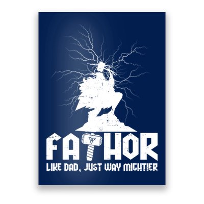 Cool Father's Day Mighty FATHOR  Poster