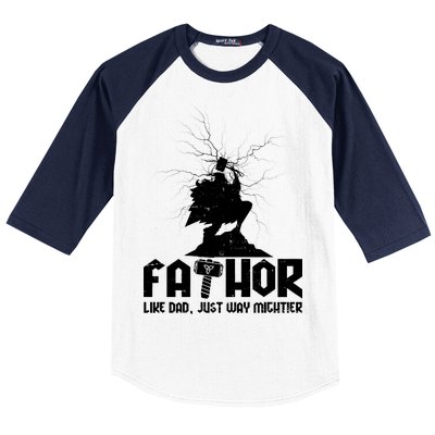 Cool Father's Day Mighty FATHOR  Baseball Sleeve Shirt