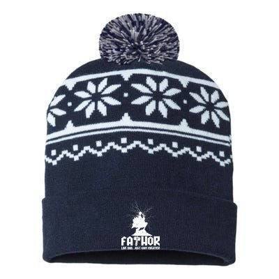 Cool Father's Day Mighty FATHOR  USA-Made Snowflake Beanie