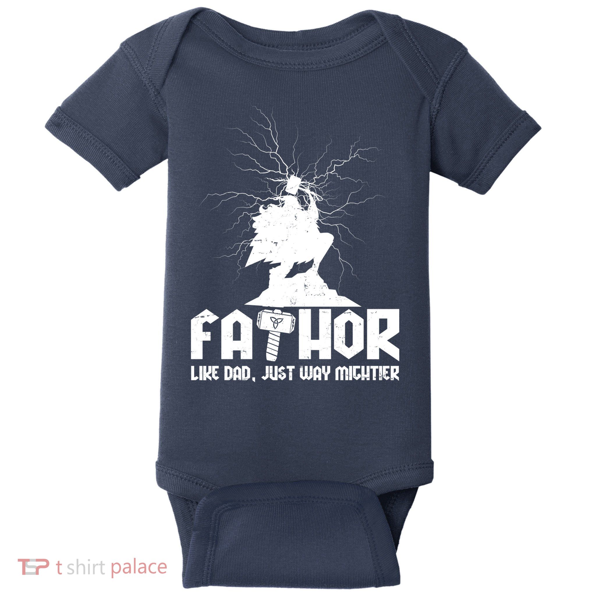 Cool Father's Day Mighty FATHOR  Baby Bodysuit