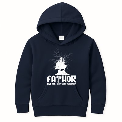 Cool Father's Day Mighty FATHOR  Kids Hoodie