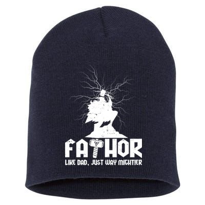 Cool Father's Day Mighty FATHOR  Short Acrylic Beanie