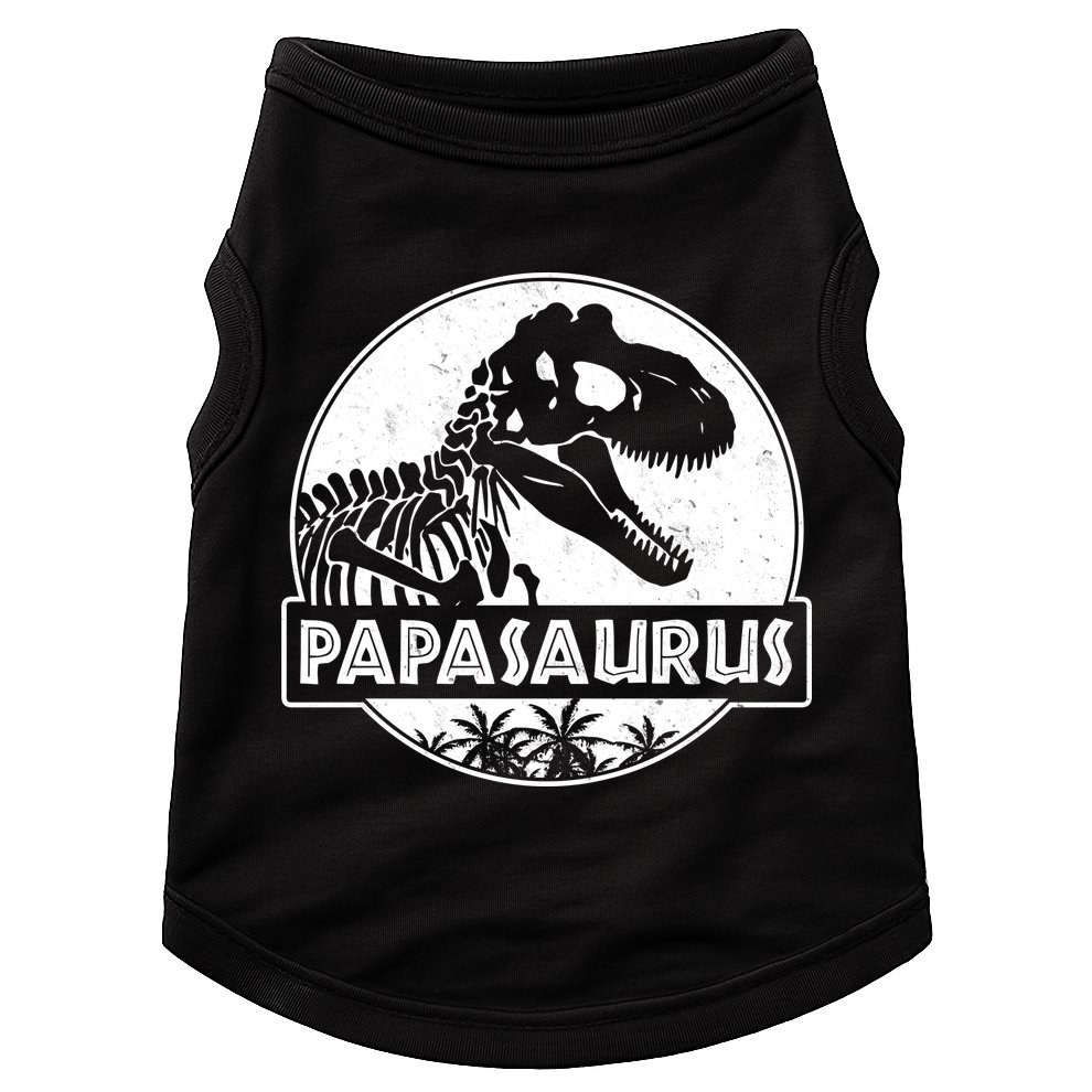 Cool Father's Day Papasaurus Emblem Doggie Tank