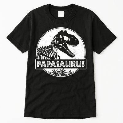 Cool Father's Day Papasaurus Emblem Tall T-Shirt