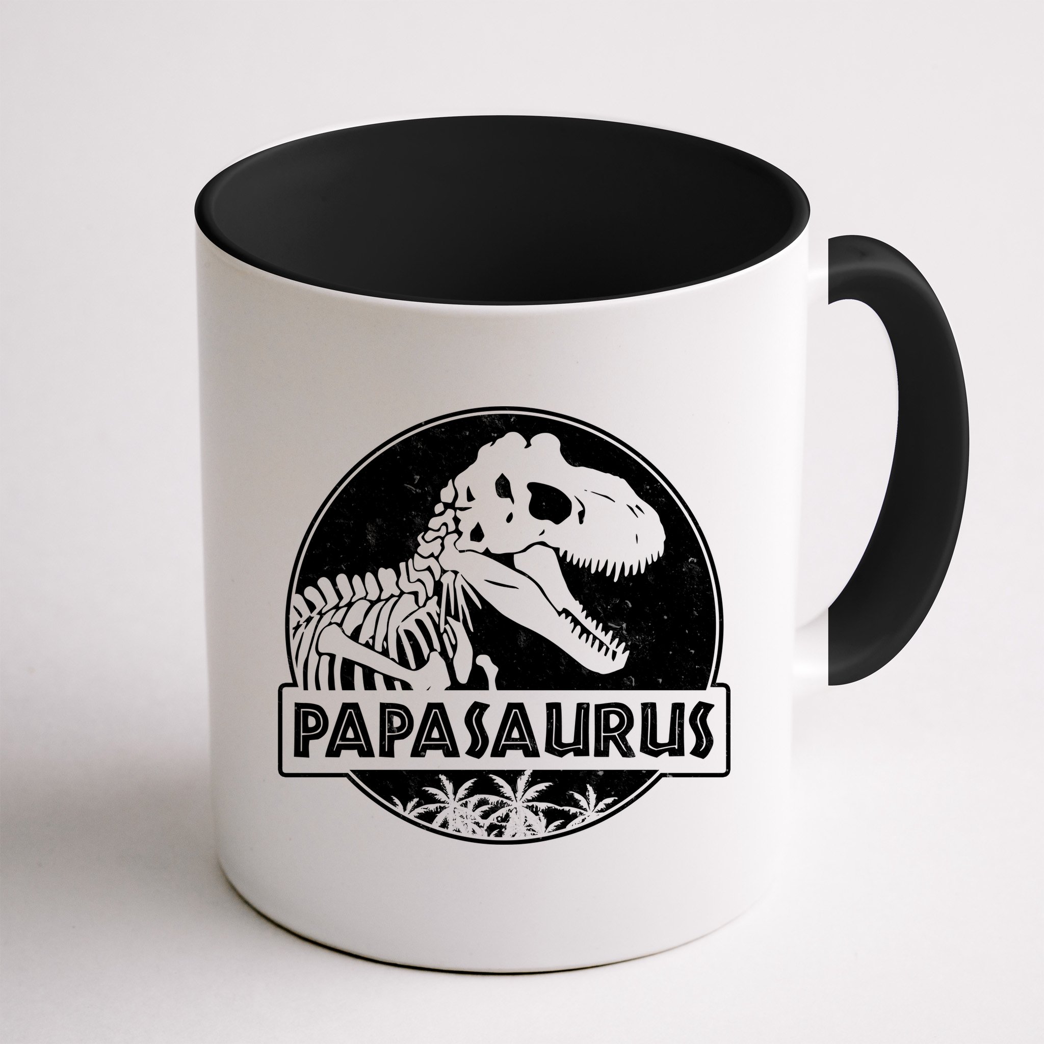 Cool Father's Day Papasaurus Emblem Mug