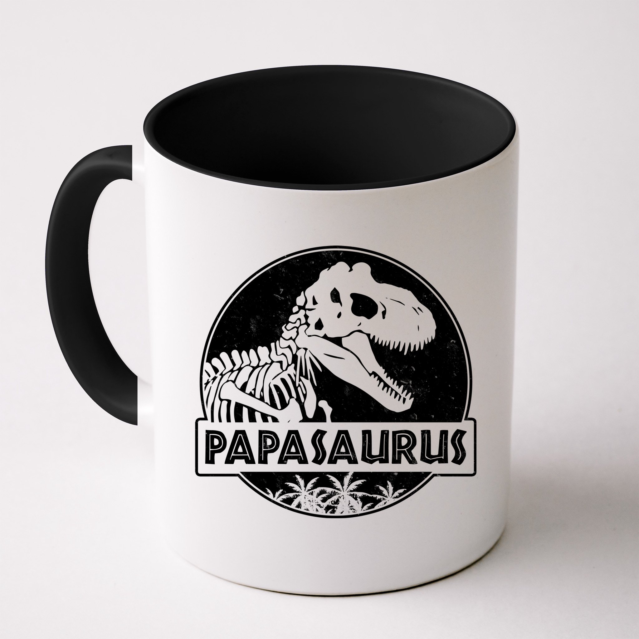 Cool Father's Day Papasaurus Emblem Mug
