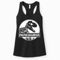 Cool Father's Day Papasaurus Emblem Womens Tank Top