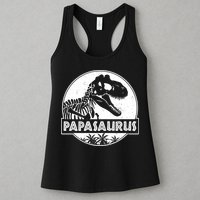 Cool Father's Day Papasaurus Emblem Womens Tank Top
