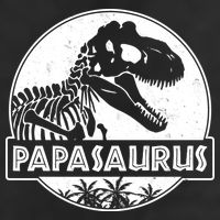 Cool Father's Day Papasaurus Emblem Golf Towel