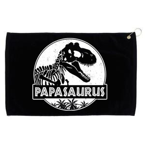 Cool Father's Day Papasaurus Emblem Grommeted Golf Towel