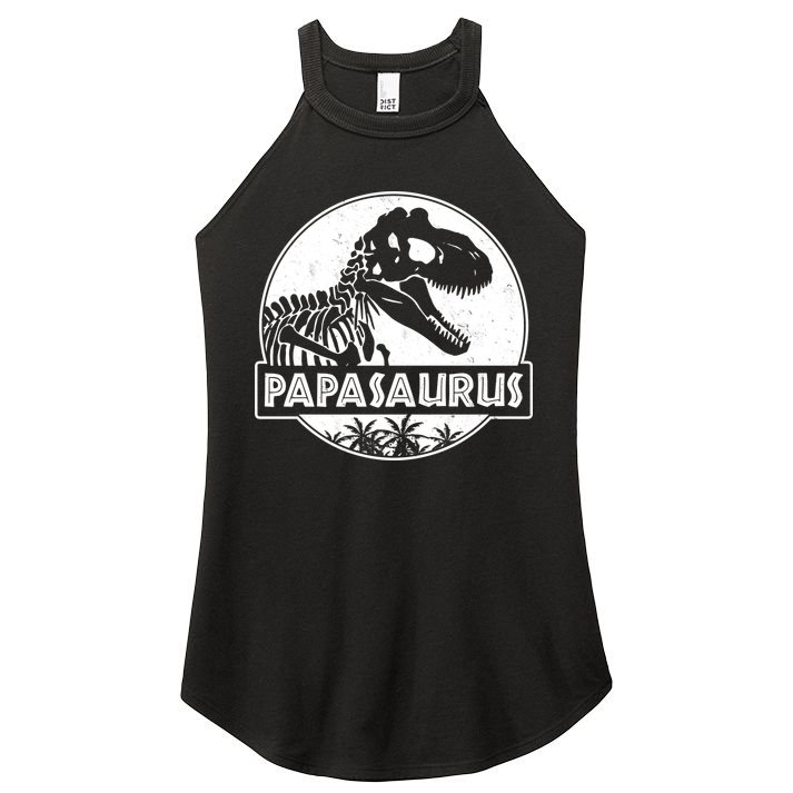 Cool Father's Day Papasaurus Emblem Women's Perfect Tri Rocker Tank