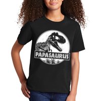 Cool Father's Day Papasaurus Emblem Kids T-Shirt