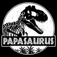 Cool Father's Day Papasaurus Emblem Kids T-Shirt