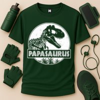 Cool Father's Day Papasaurus Emblem Cooling Performance Crew T-Shirt