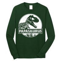 Cool Father's Day Papasaurus Emblem Long Sleeve Shirt