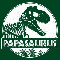 Cool Father's Day Papasaurus Emblem Apron