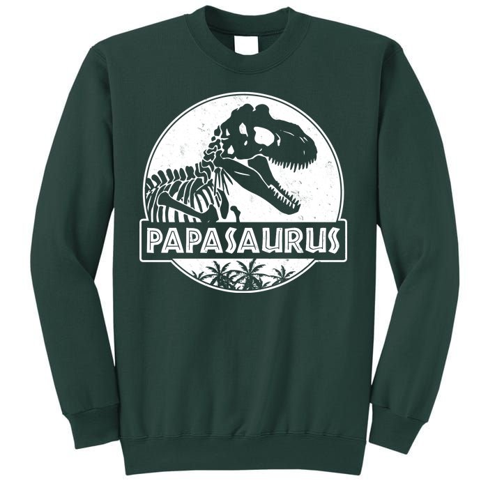 Cool Father's Day Papasaurus Emblem Sweatshirt