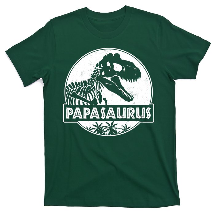 Cool Father's Day Papasaurus Emblem T-Shirt