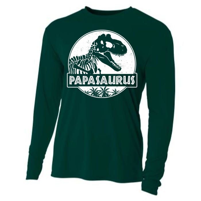 Cool Father's Day Papasaurus Emblem Cooling Performance Long Sleeve Crew