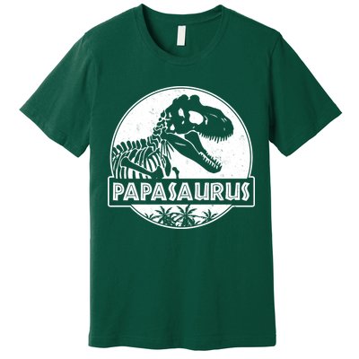 Cool Father's Day Papasaurus Emblem Premium T-Shirt