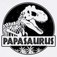 Cool Father's Day Papasaurus Emblem Garment-Dyed Sweatshirt