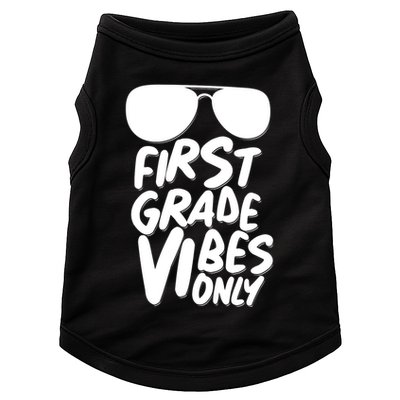 Cool First Grade Vibes Only Back to School Doggie Tank