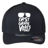 Cool First Grade Vibes Only Back to School Flexfit Unipanel Trucker Cap