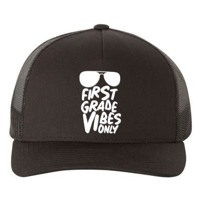 Cool First Grade Vibes Only Back to School Yupoong Adult 5-Panel Trucker Hat