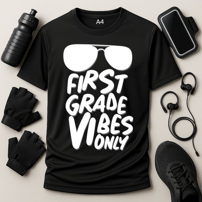 Cool First Grade Vibes Only Back to School Performance Shirt