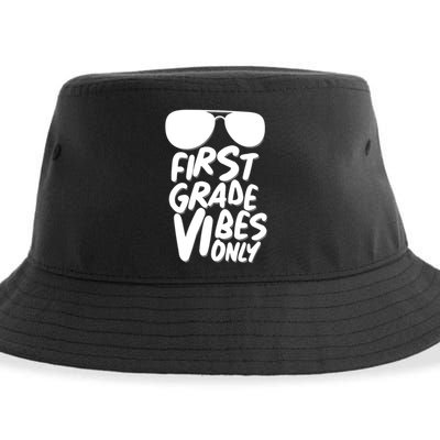 Cool First Grade Vibes Only Back to School Sustainable Bucket Hat