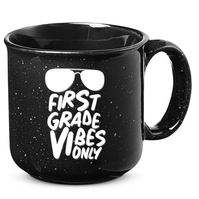 Cool First Grade Vibes Only Back to School 15oz Campfire Ceramic Mug