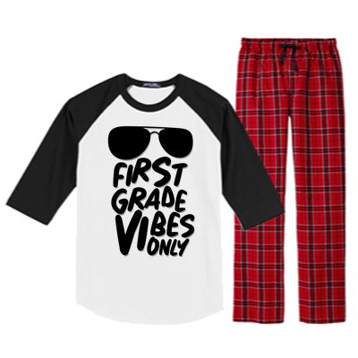 Cool First Grade Vibes Only Back to School Raglan Sleeve Pajama Set