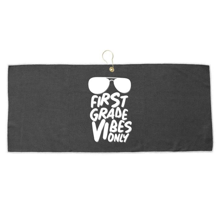 Cool First Grade Vibes Only Back to School Large Microfiber Waffle Golf Towel